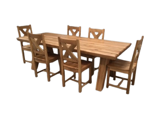 Tanna Solid Oak 2.4m Dining Set