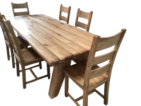 Tanna Solid Oak 2.4m Dining Set