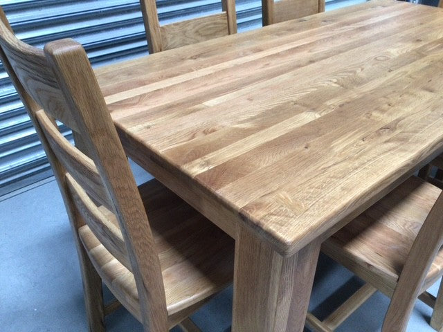 Tommy Oak 1.8m Ext Fixed Top Dining Set - May 09
