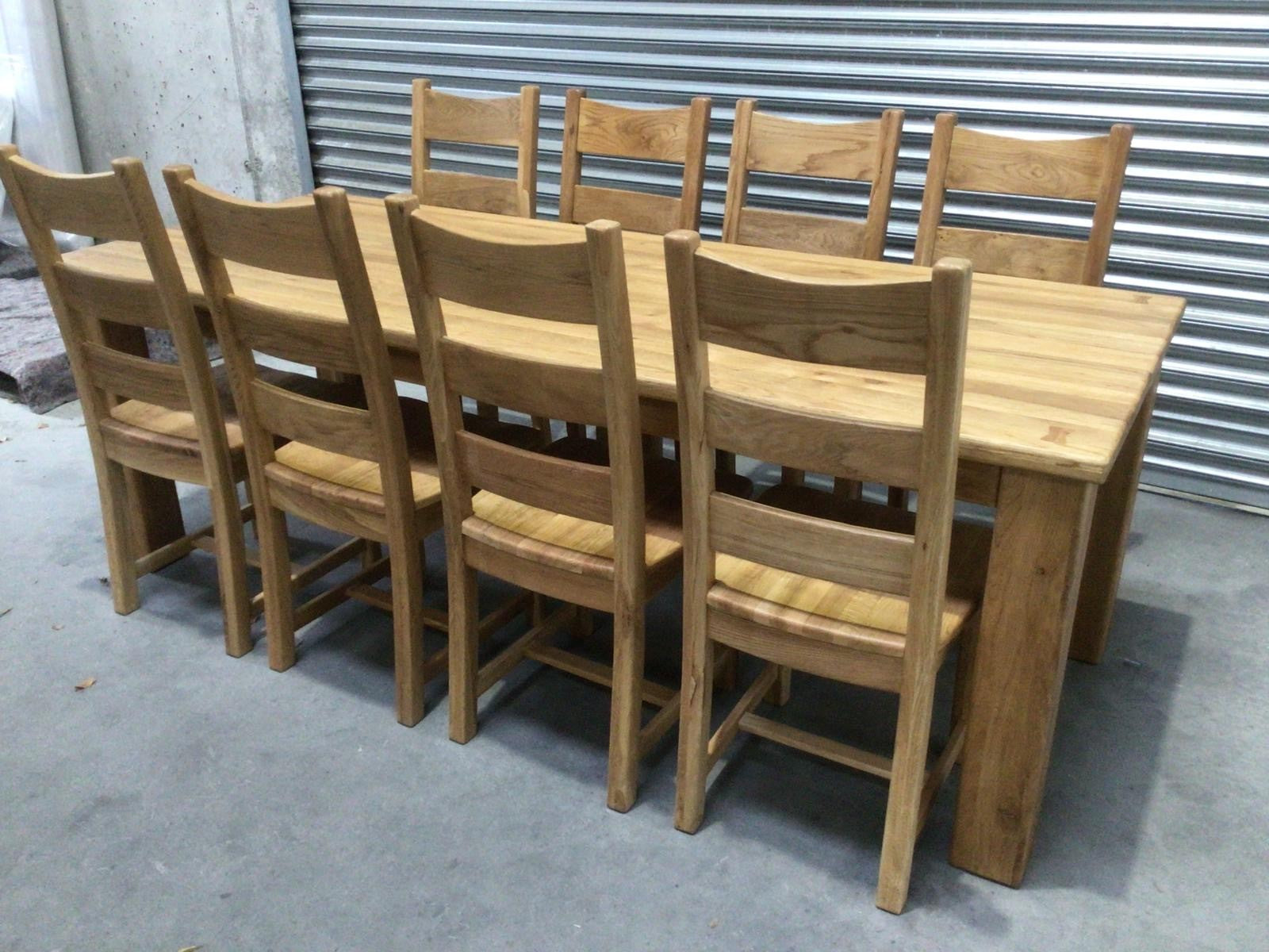 Tommy Solid Oak 2.3m Dining Set