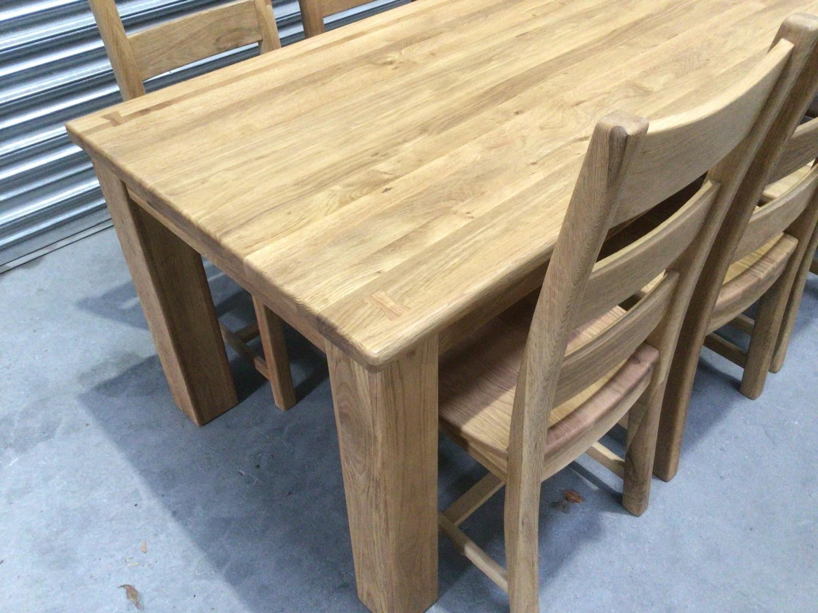 Tommy Solid Oak 2.3m Dining Set