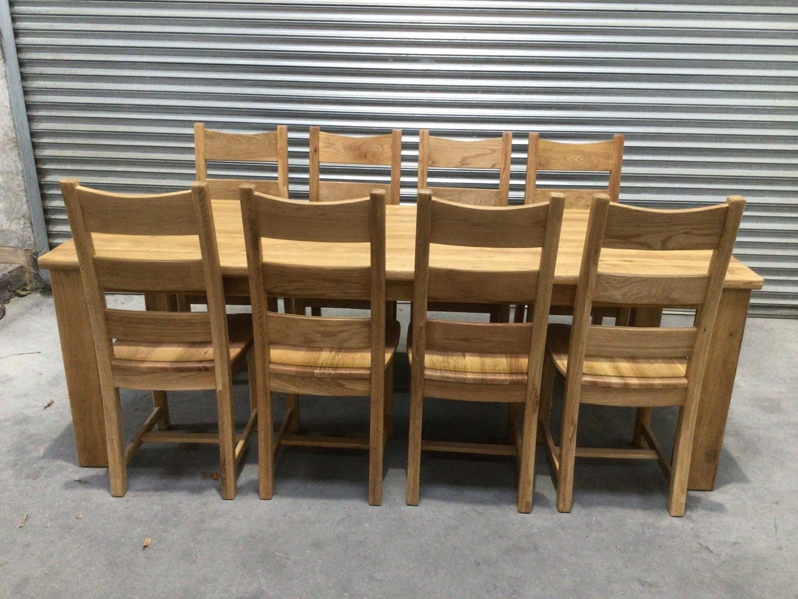 Tommy Solid Oak 2.3m Dining Set