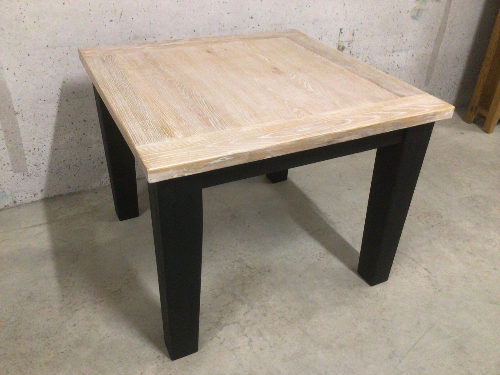 Vancouver Oak Square Table - Painted Black