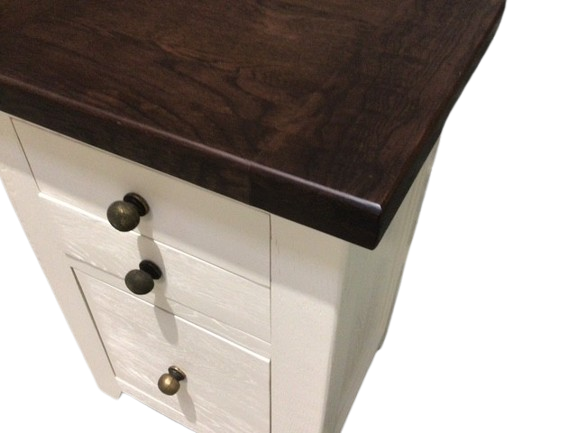 Vancouver Oak Bedside Locker painted Off-White