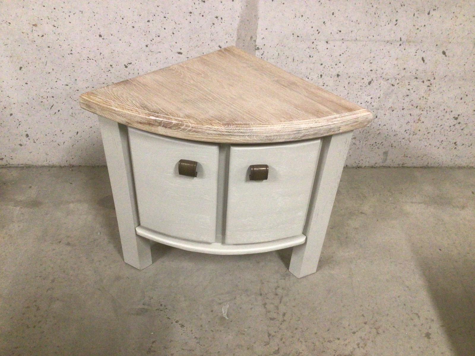 Loire Oak Small Corner Unit painted Oyster