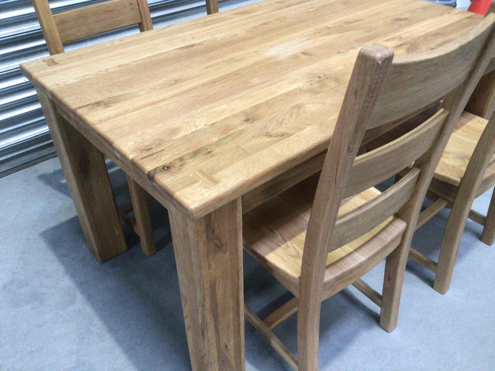 Tommy Solid Oak 1.5m Dining Set - Display Model