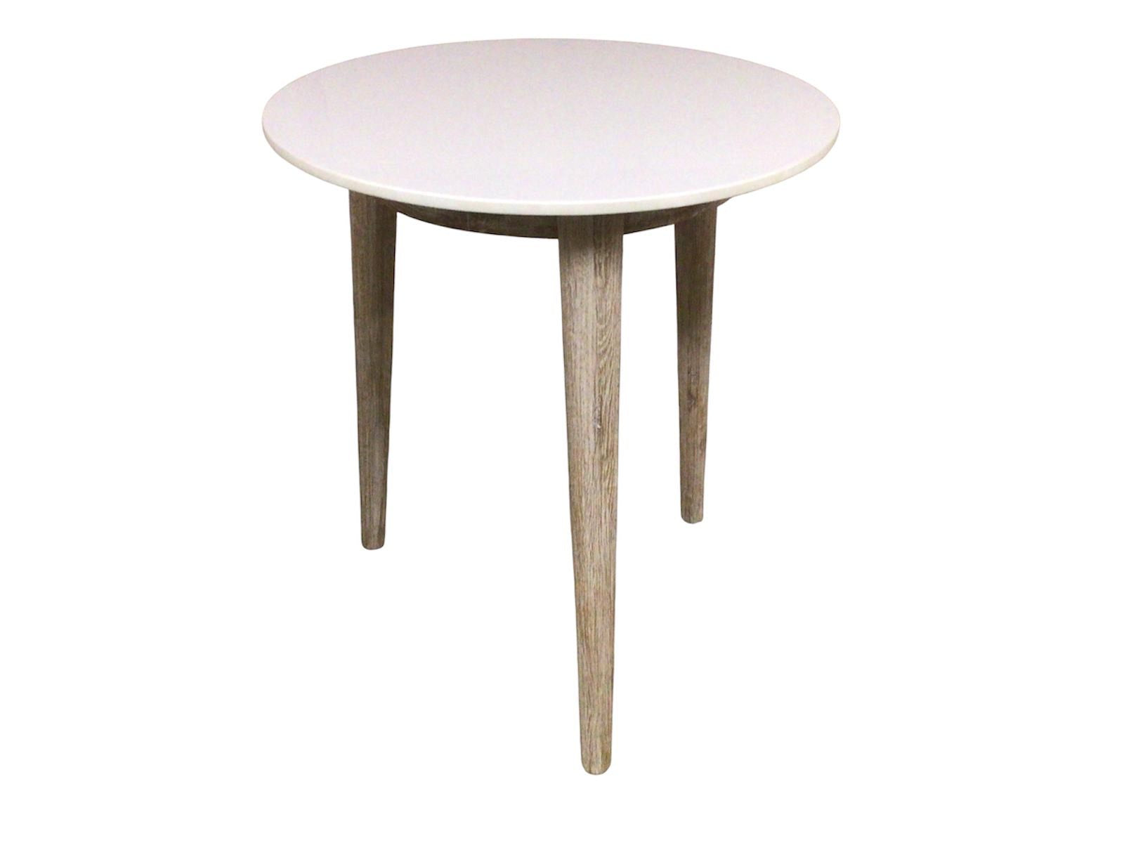 Kako Oak Round Bar Table - Oxford White