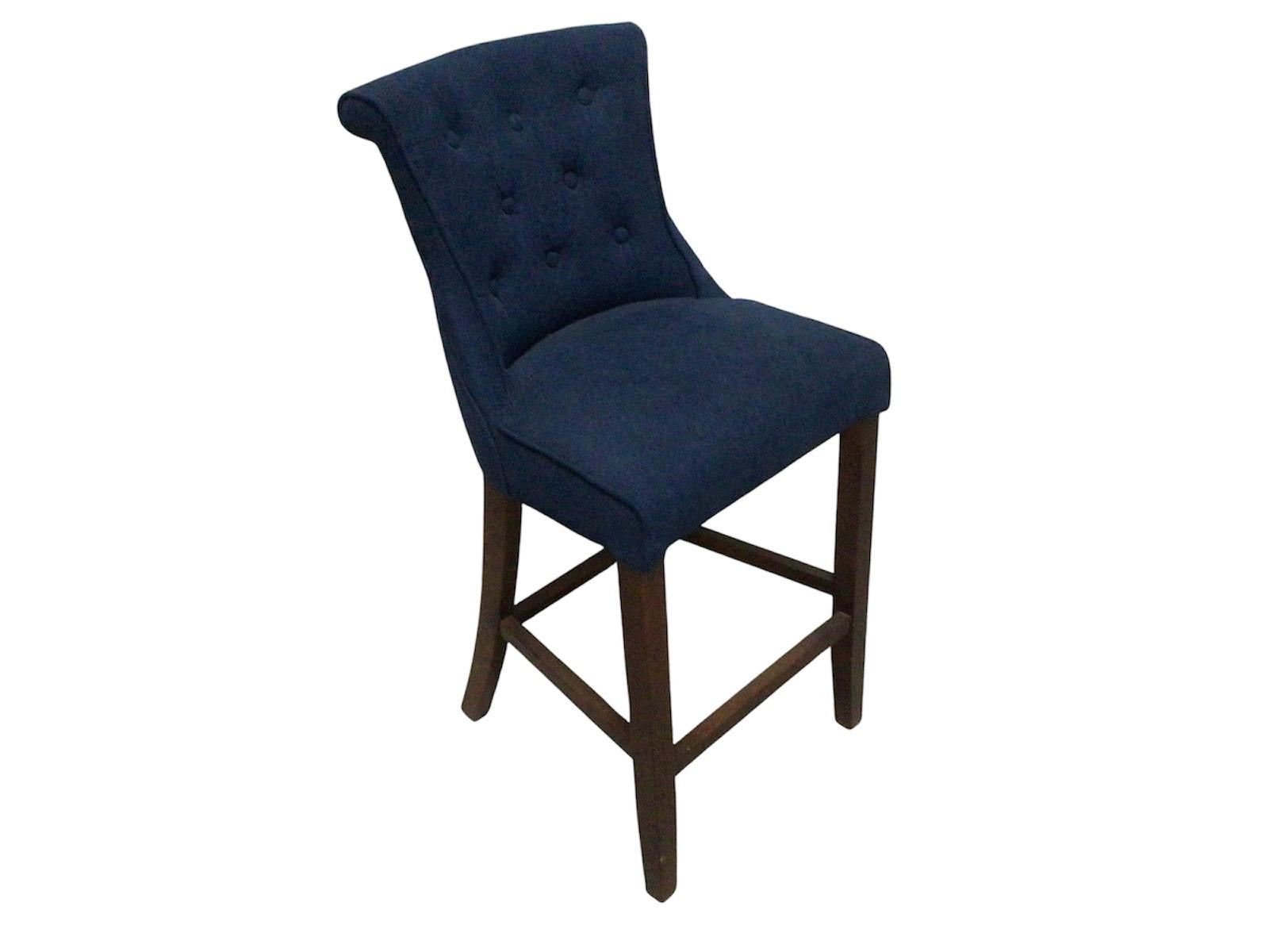 Kingston Chenille Blue Bar Stool