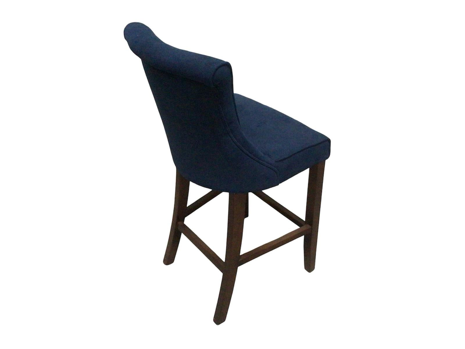 Kingston Chenille Blue Bar Stool