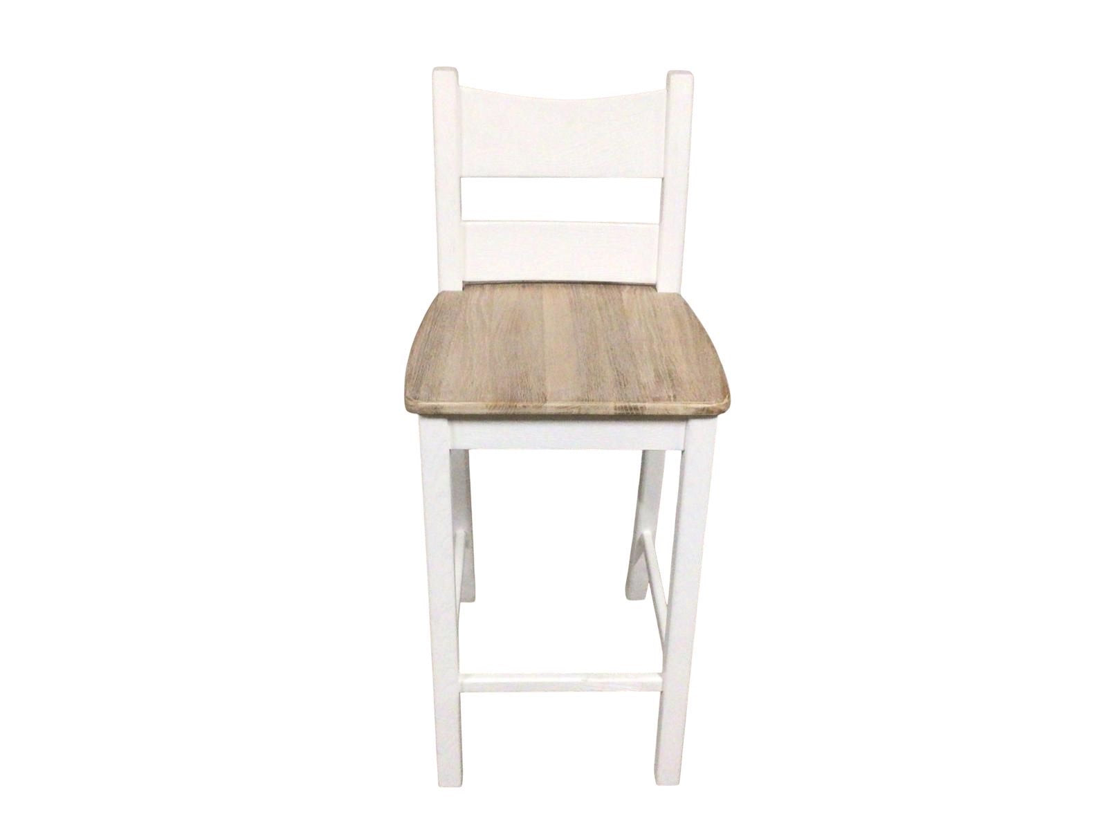 Danube Oak Bar Stool painted Off-White with a Ciffa Finish