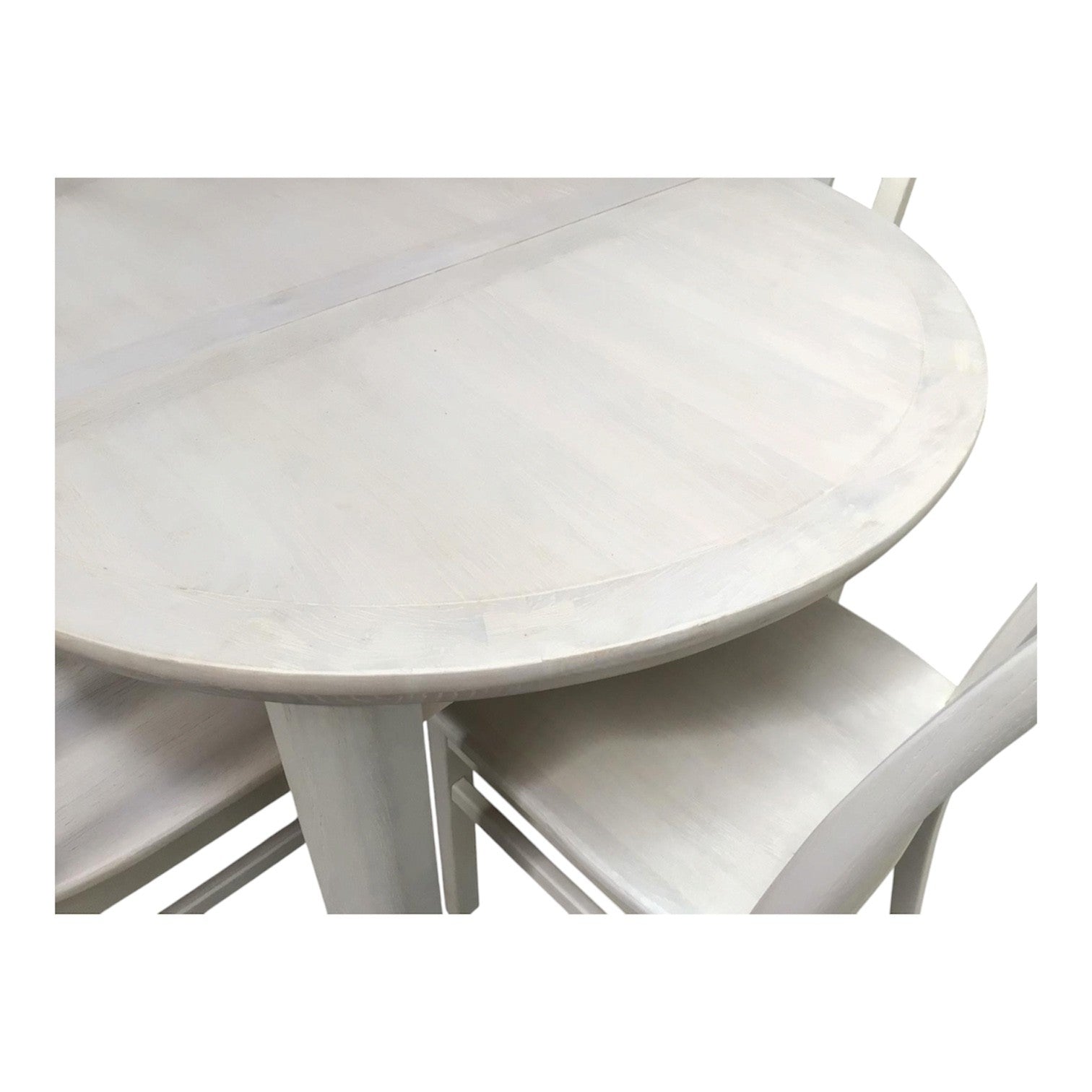 Dakota Oak 1.1m Round Ext Dining Set with Ciffa Lime Wash Finish