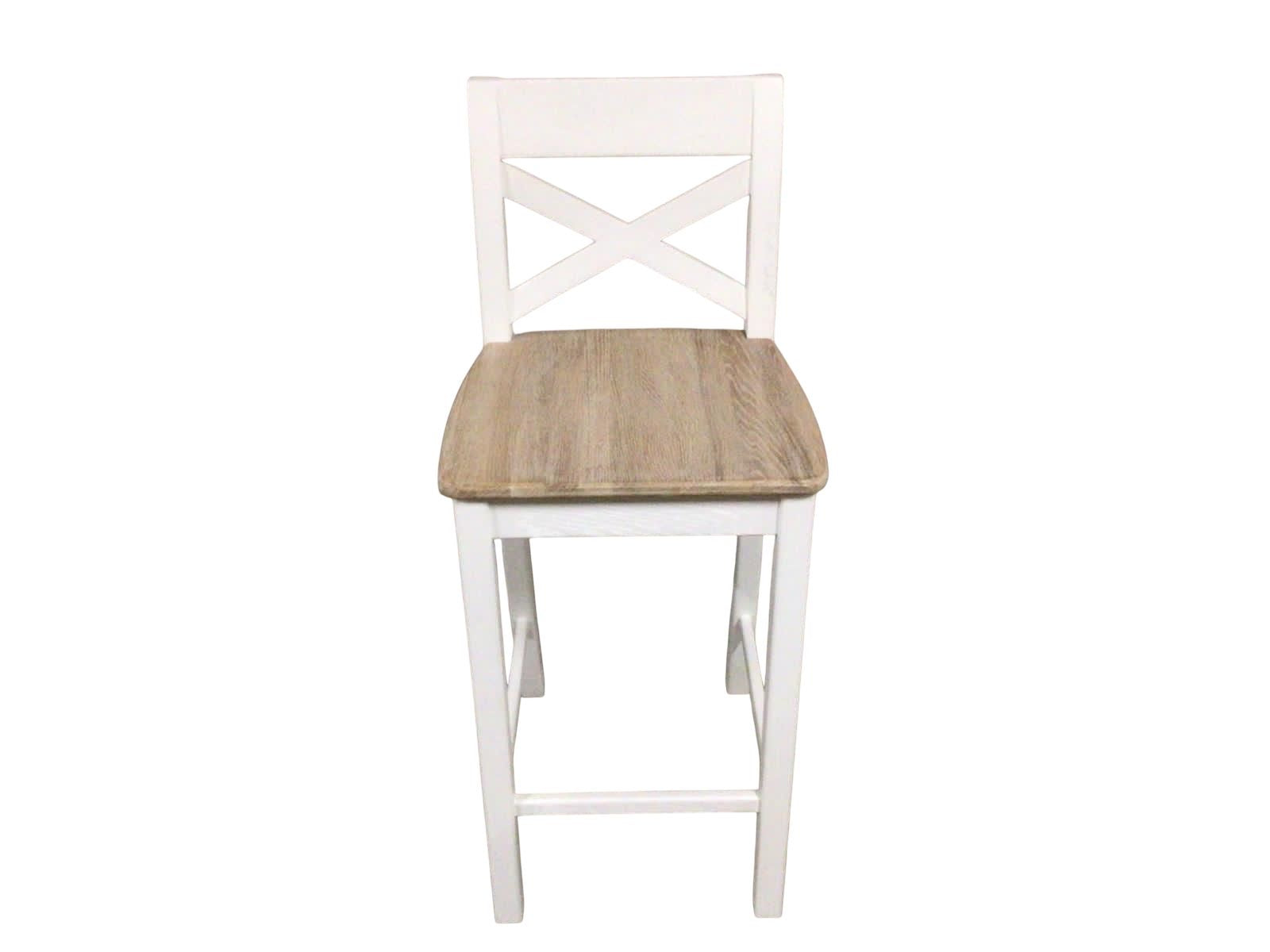 Maximus Oak Bar Stool painted Off-White