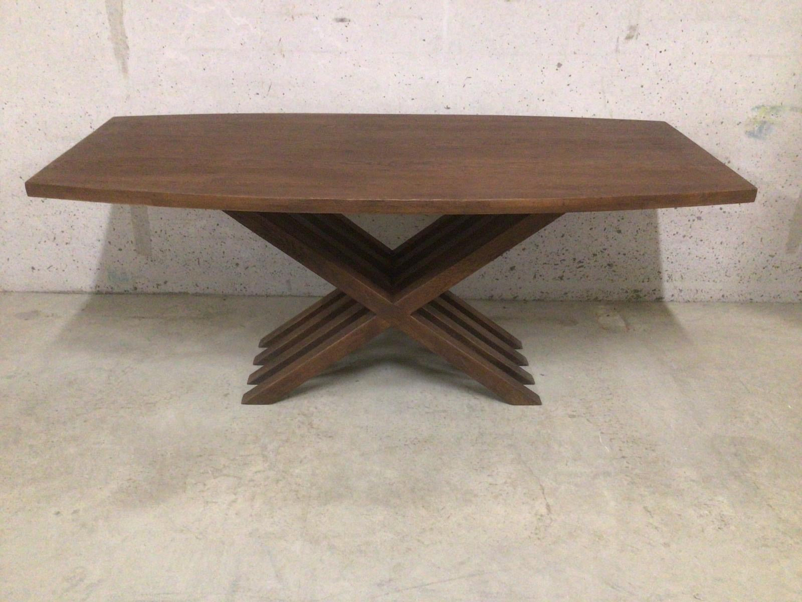 Rugby Oak 1.9m Oval Dining Table - Walnut Finish