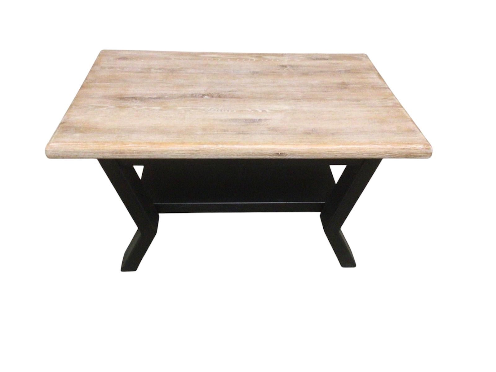 Loire Oak Coffee Table - Painted Black