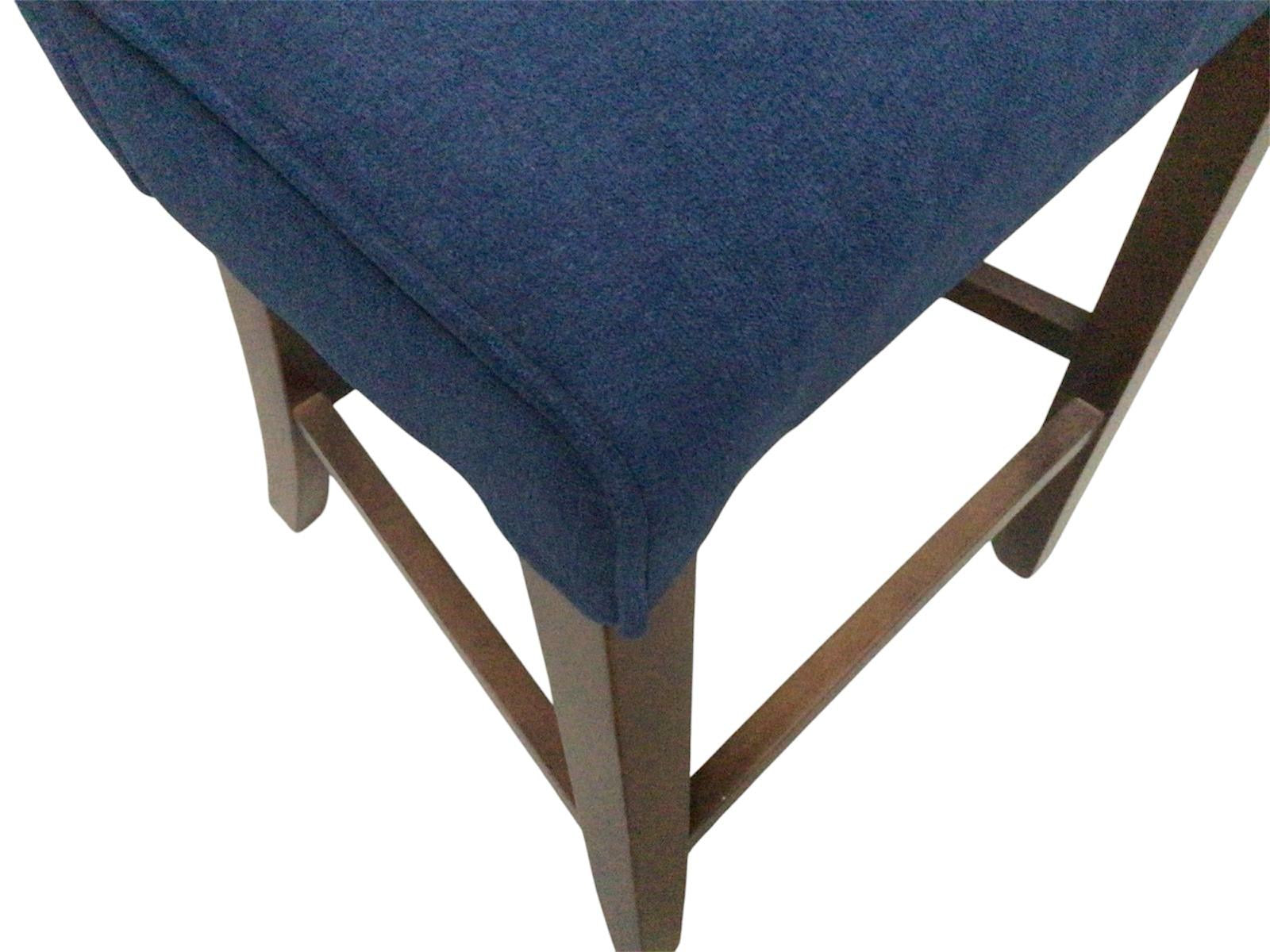 Kingston Chenille Blue Bar Stool