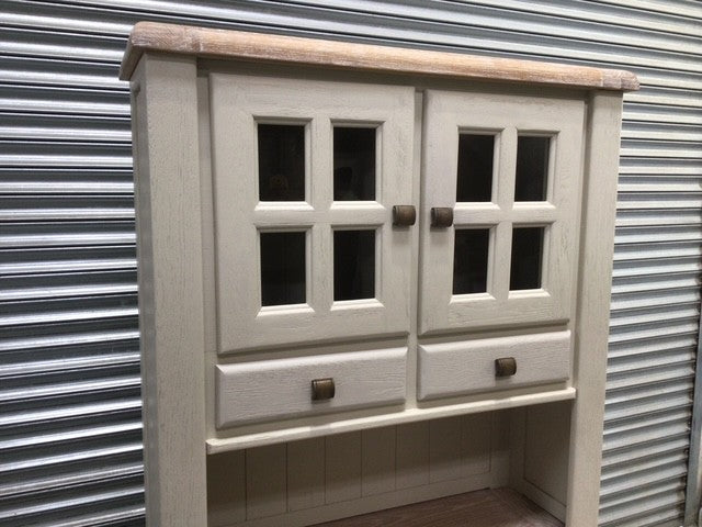 Danube Oak Buffet Hutch painted Oyster - Ex Display