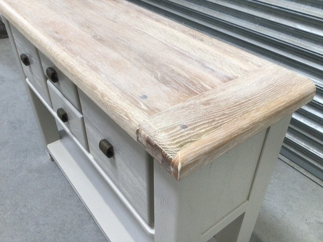 Danube Oak Hall Table painted Oyster - Ex Display Mar 20
