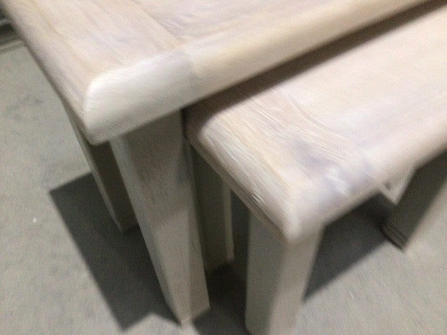 Danube Oak Nest of Tables painted Oyster with a Ciffa Finish - March 5