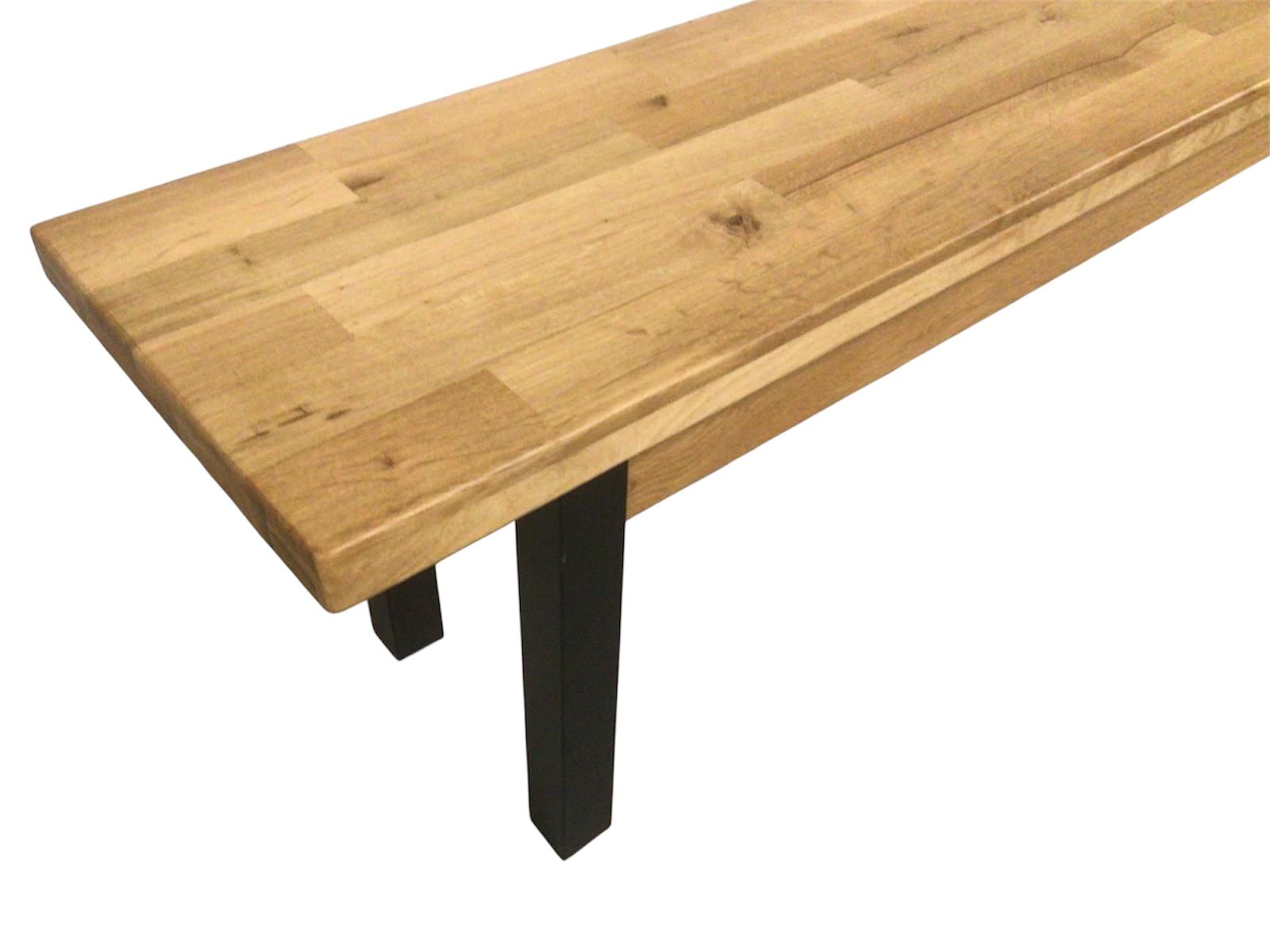 Oakdale Oak 2m Bench with Metal Leg