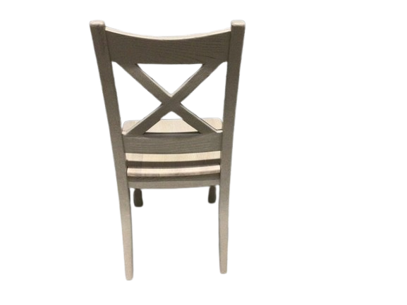 Calgary Oak Cross Back Dining Chair painted Oyster