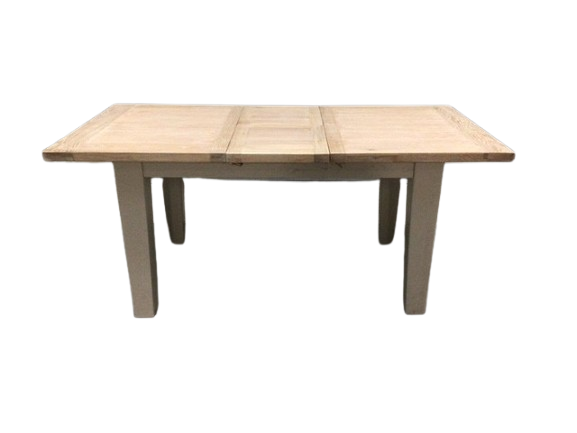 Calgary Oak 1.4m Ext Dining Table painted Oyster