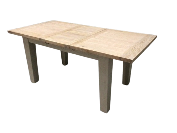 Calgary Oak 1.4m Ext Dining Table painted Oyster