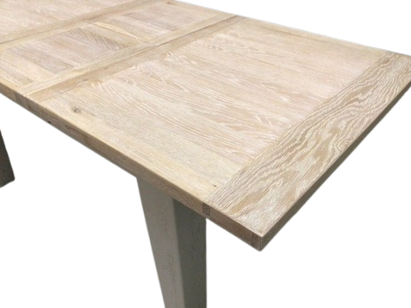 Calgary Oak 1.4m Ext Dining Table painted Oyster
