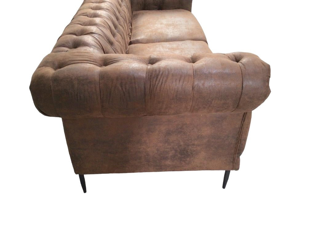 Portland Brown 3 Seater Sofa