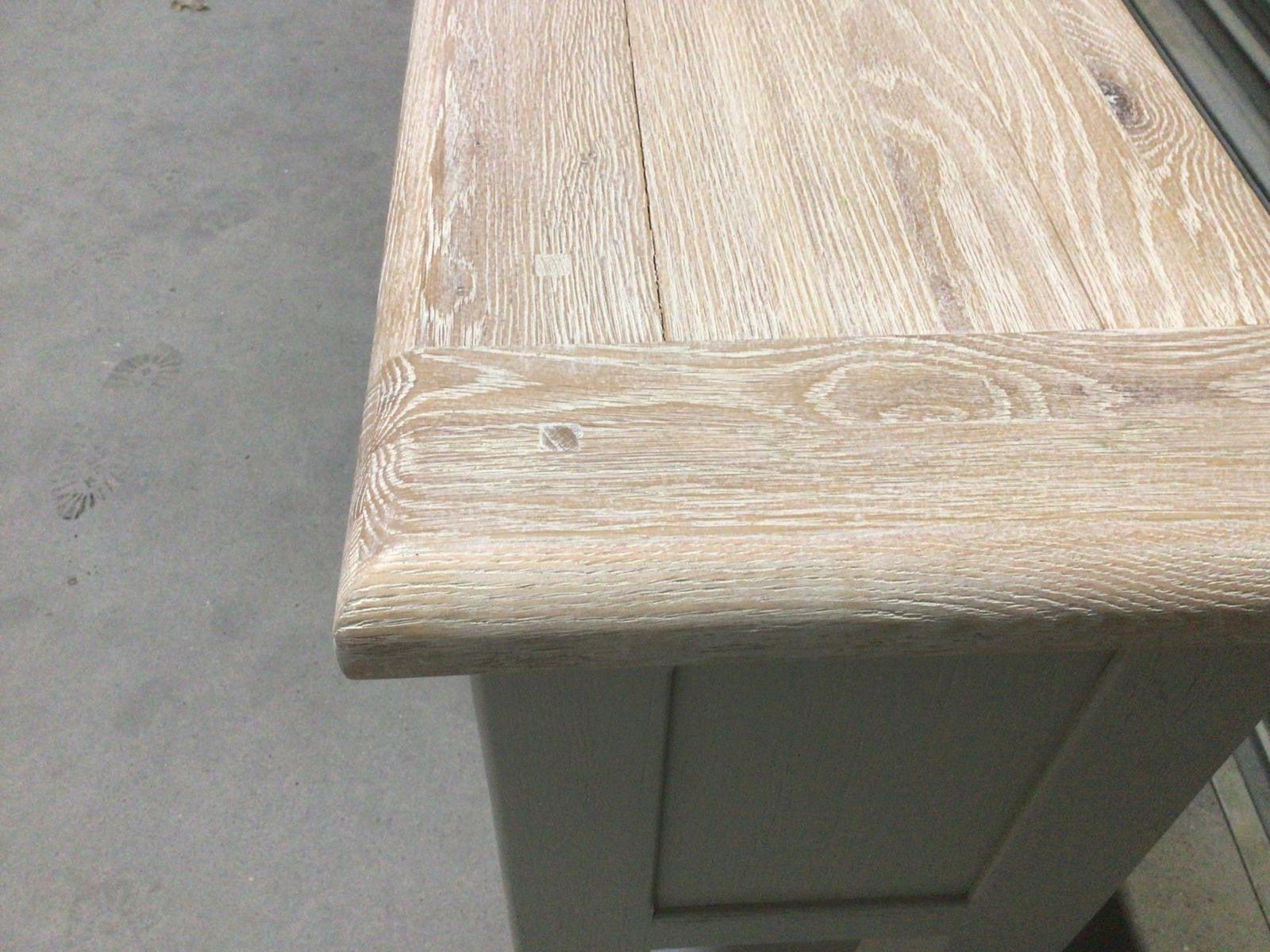 Danube Oak Console Table - Ex Display painted Oyster