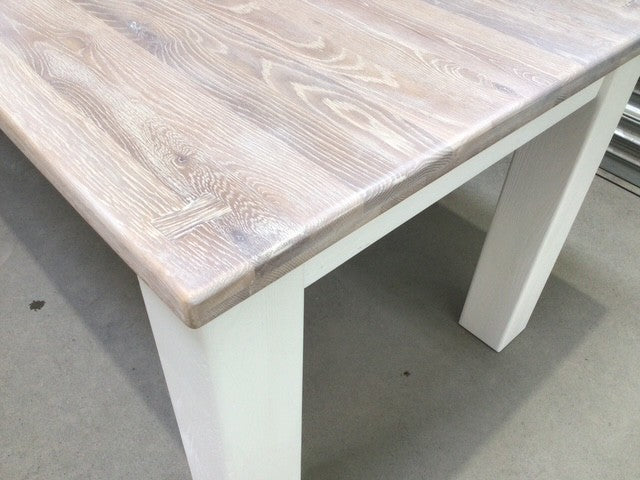 Tommy Solid Oak 1.8m Dining Table painted off-white / ciffa