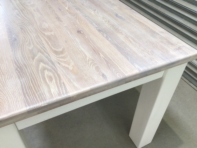 Tommy Solid Oak 1.8m Dining Table painted off-white / ciffa