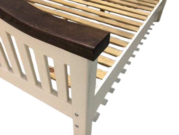 Vancouver Oak 4ft6 Bed Frame painted Off-White