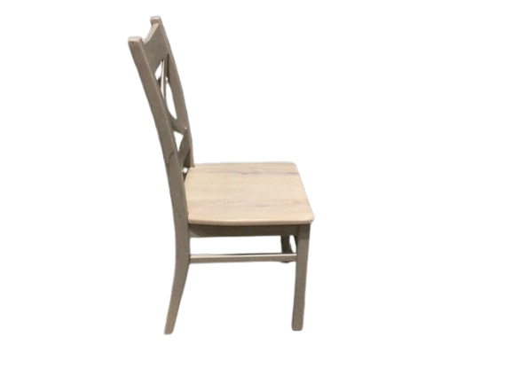 Calgary Oak Cross Back Dining Chair painted Oyster