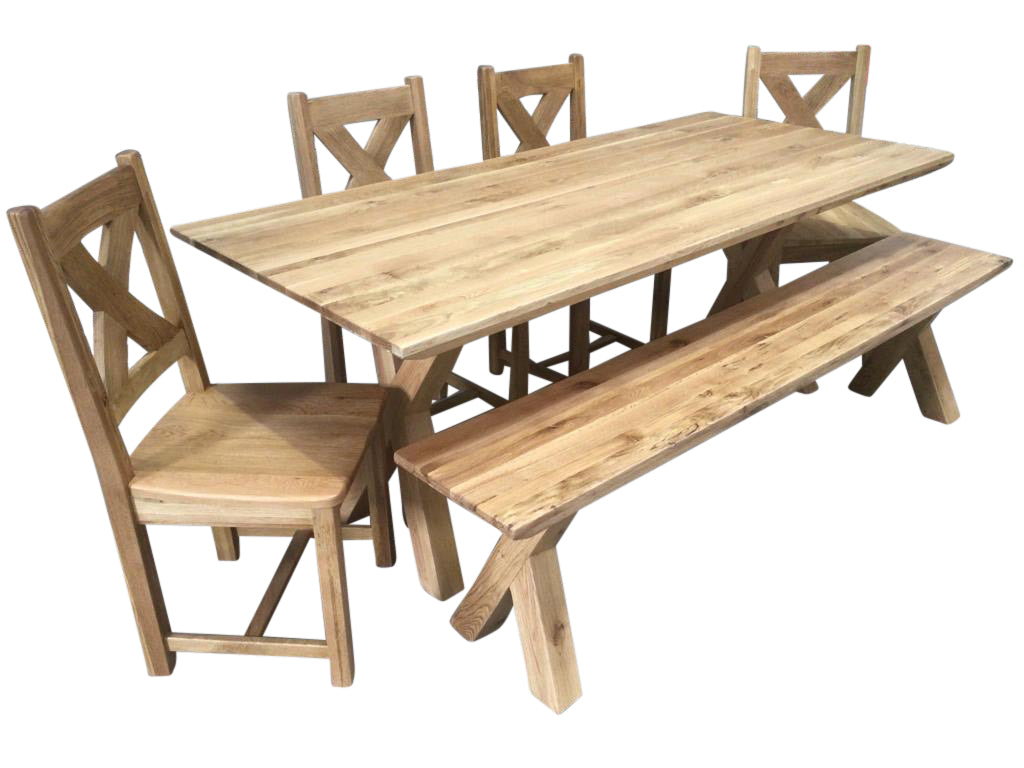 Moonwalk 2m Solid Oak Dining Set