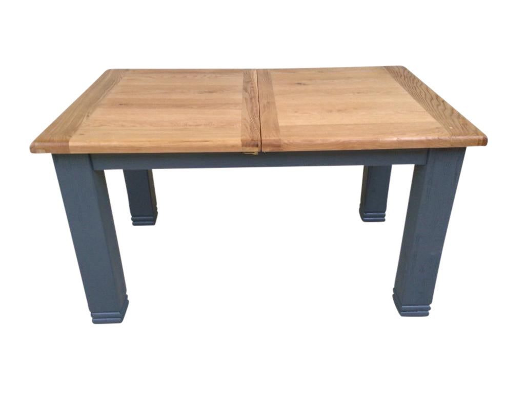 Danube Oak 1.4m Ext Dining Set painted Night Blue