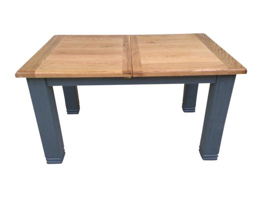 Danube Oak 1.4m Ext Dining Table painted Night Blue