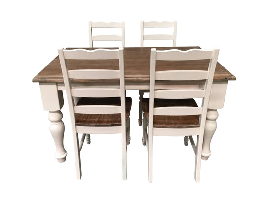 Biarritz French Style 1.4m Dining Set painted Off-White
