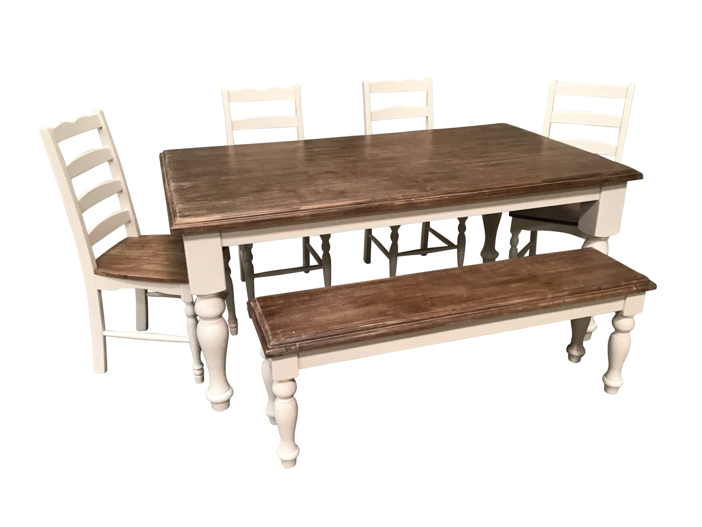 Biarritz 1.8m French Style Dining Set painted Off-White
