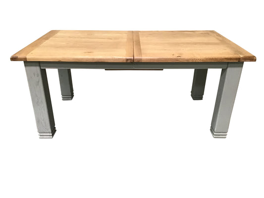 Danube Oak 1.8m Extension Dining Table painted French Grey