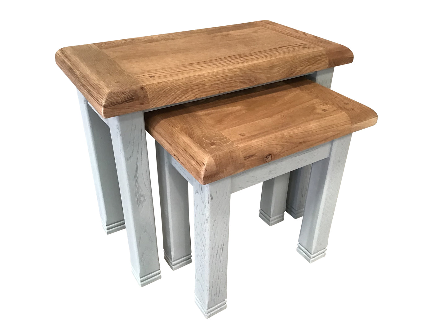 Danube Oak Nest of Tables painted French Grey