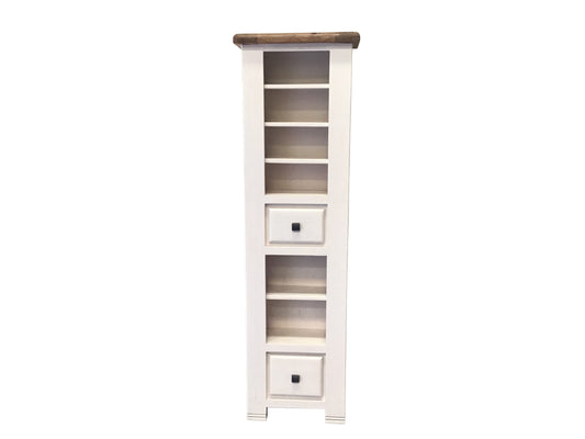 Danube Weathered Oak CD/DVD Rack with Drawer painted Off-White