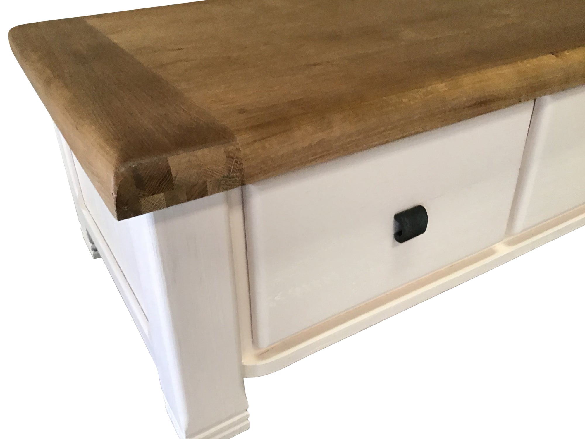 Danube Oak Coffee Table with Drawers painted