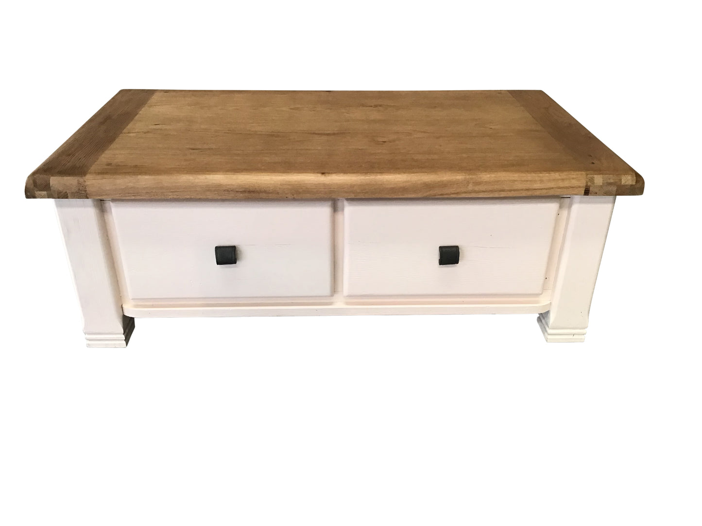 Danube Oak Coffee Table with Drawers painted