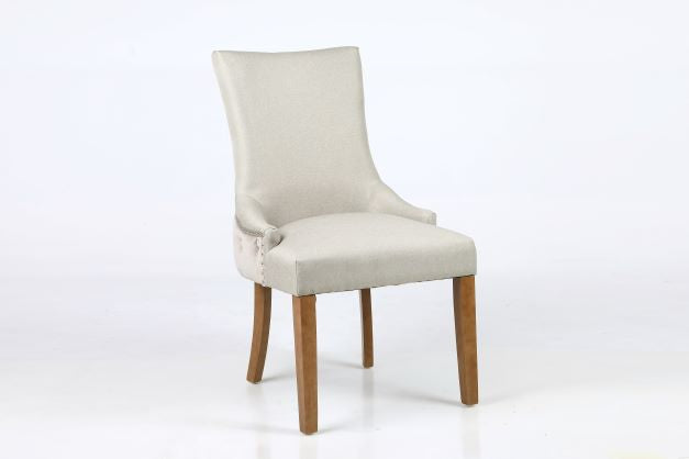 Upholstered beige shop dining chairs