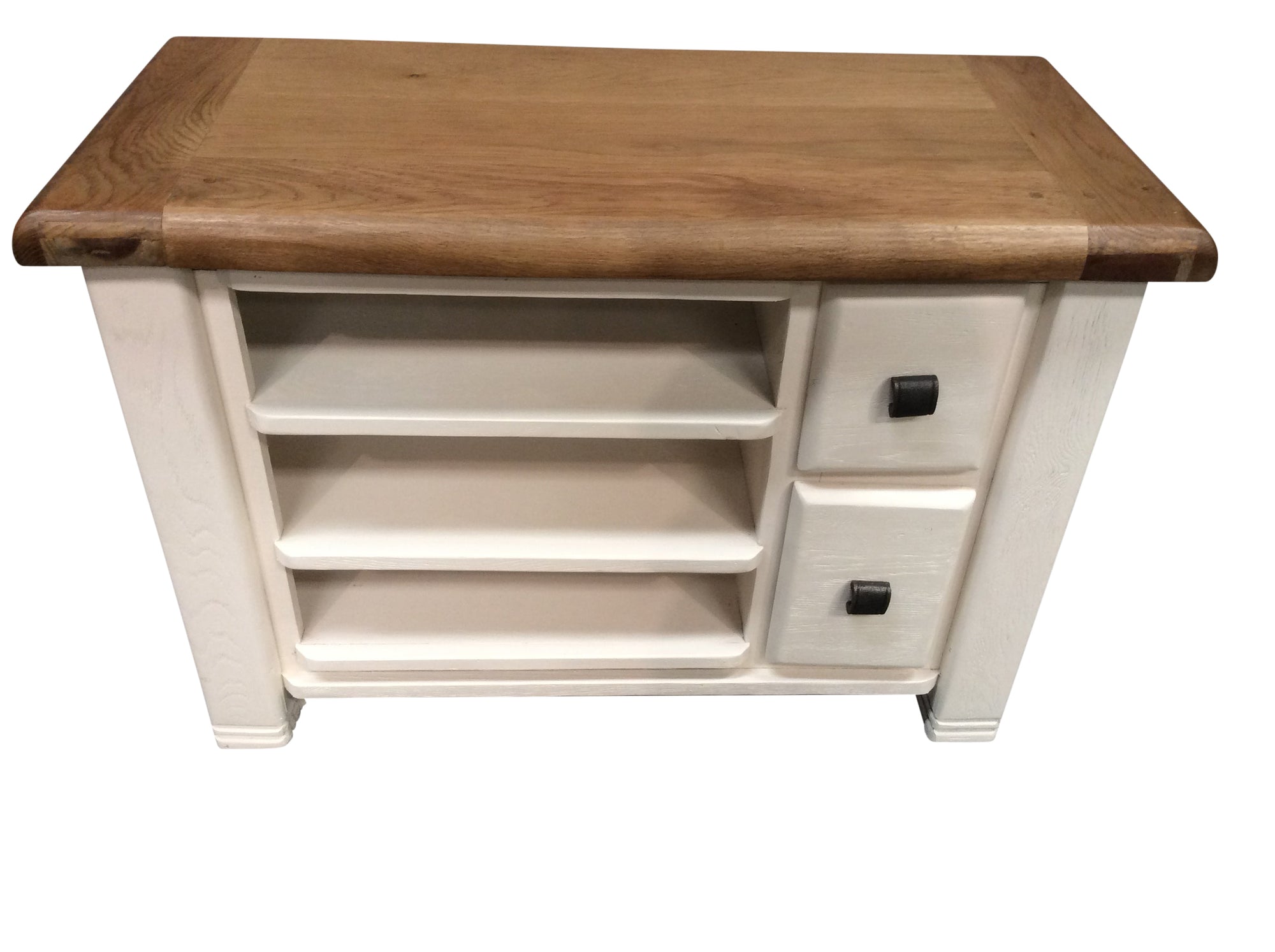 Danube Oak Small TV Unit painted white