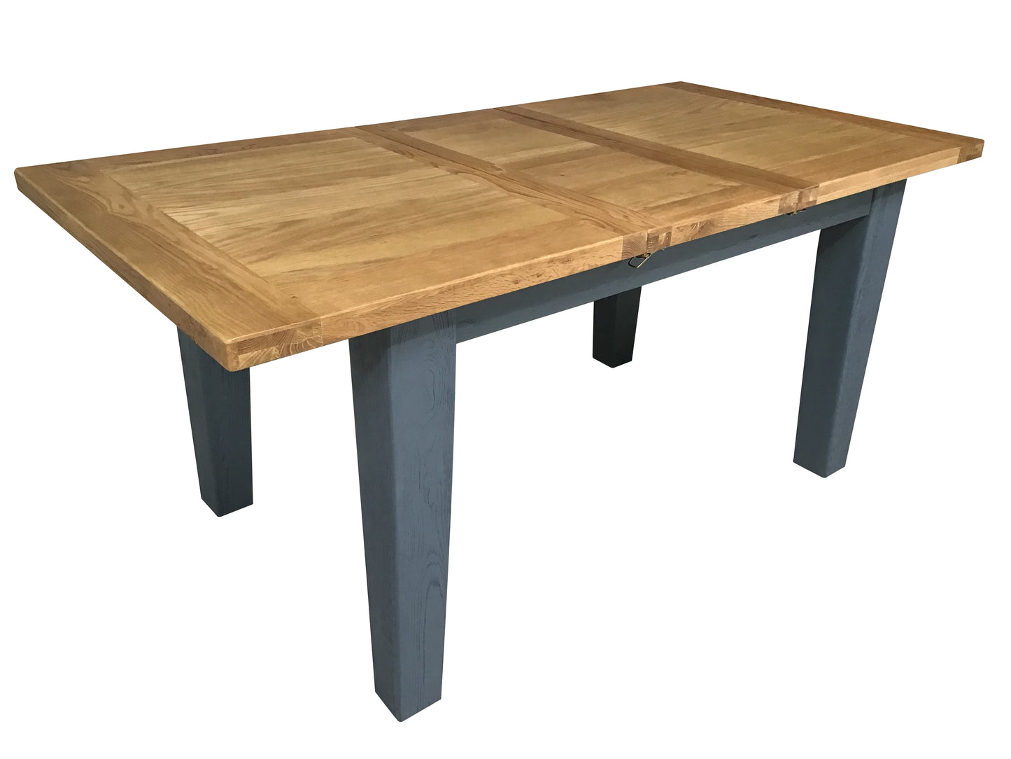 Calgary Oak 1.4m Ext Dining Table painted Night Blue