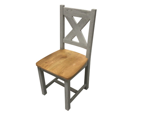 Maximus Solid Oak Dining Chair painted French Grey