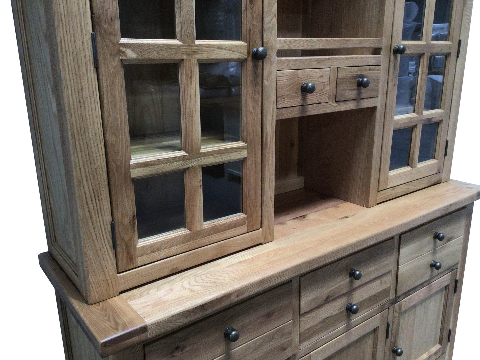 Calgary Oak Large Buffet Hutch