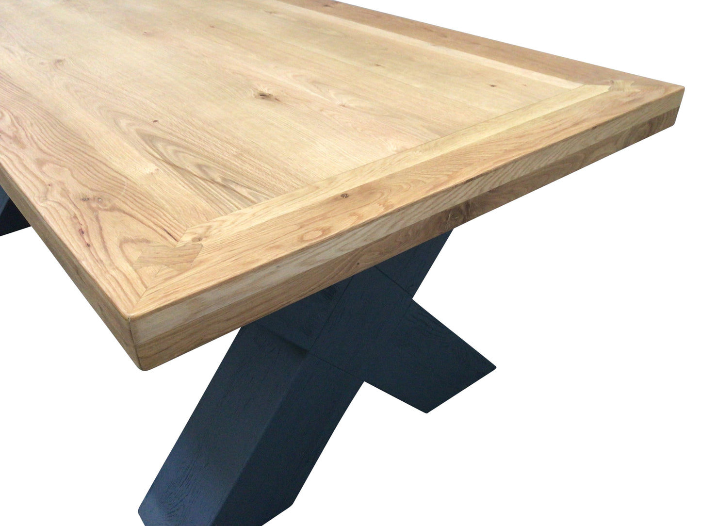 Maximus Oak 2.3m Dining Table painted Night Blue