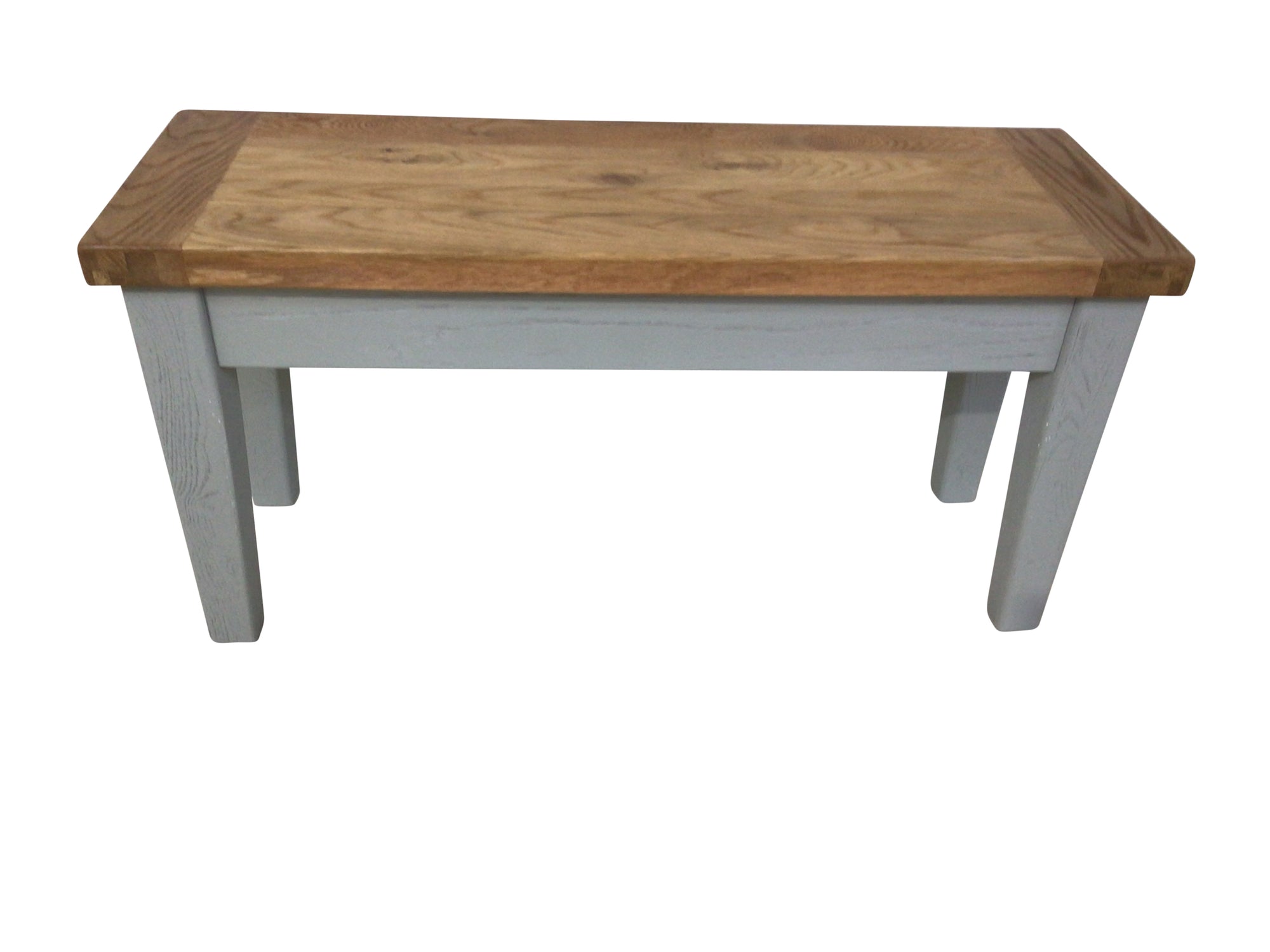 Calgary Oak 1m Bench painted French Grey